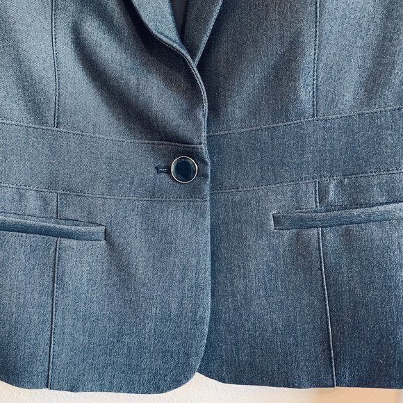 Calvin Klein Stretch Short Fitted Jacket Navy Blue - Picture 4 of 8